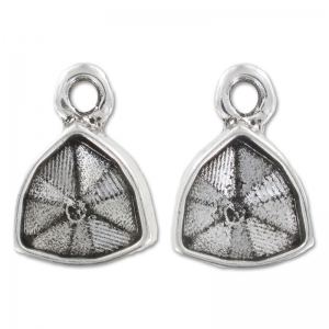 Serti pendentif double face pour cab 4706 12mm argenté vieilli