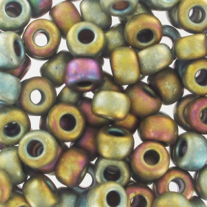 Rocaille Miyuki 6/0 2035 - Metallic Khaki Iris Mat x8g