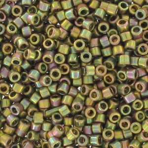 Miyuki Delica 11/0 DB0508 - 24 K Green Gold Iris x5g
