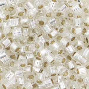 Miyuki Delica 10/0 Hex Cut DBMC0041 - Siver Lined Crystal x8gr