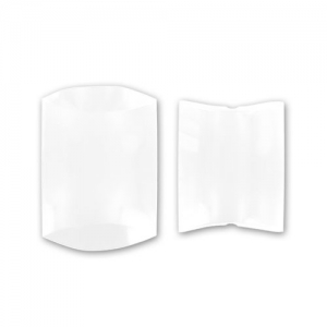 Berlingot en carton  7x7,5x2,3 cm Blanc x1