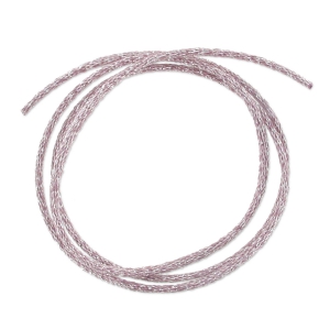 Cordon métallisé Mokuba 2 mm - Violet fil argenté x1m