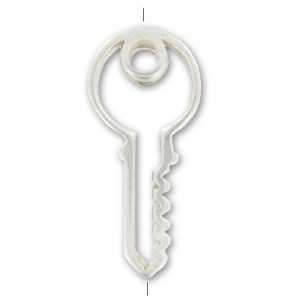 Clé 60 mm argenté satiné x1