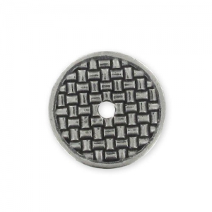 Intercalaire rond décoré 18 mm rhodié x1