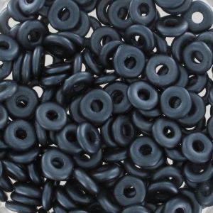 O Bead 4 mm Pastel Hematite x5g