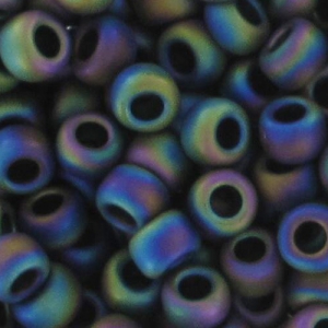 Rocaille Toho 11/0 TO11R86F -Opaque Frosted Rainbow Iris x8g