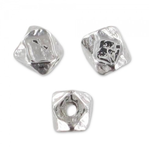 Perle facettée 3 mm rhodié HQ x1