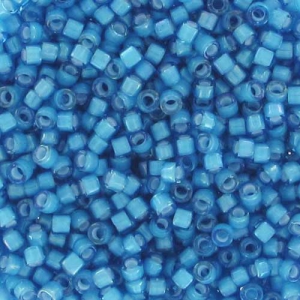 Miyuki Delica 11/0 DB1783 - Capri Blue AB Lined White x8g