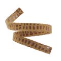 Lacet cuir double 10 mm Imitation Crocodile Marron x30cm