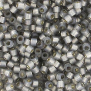 Miyuki Delica 11/0 DB0630 -  Dyed Lt Smoke Gray Silver Lined Alabaster x8g