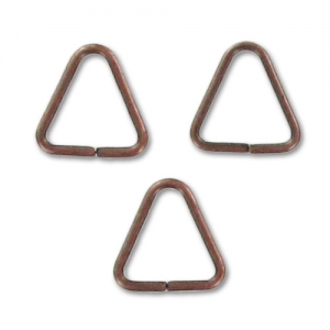 Anneaux ouverts triangulaires 10x10x1 mm cuivré vieilli x100