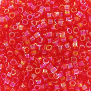 Miyuki Delica 11/0 DB0172 - Transparent Red AB x8g