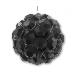 Ronde plasticine strass Coréen 8 mm Jet  x1