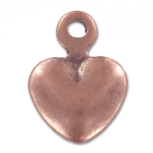 Breloques coeur 8x6 mm cuivré vieilli x10