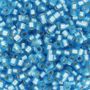 Miyuki Delica 11/0 DB0692 - Dyed Semi Mat Silver Lined Aqua x8g