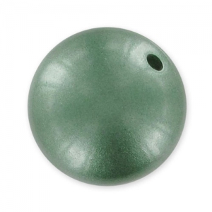Perle ronde poudrée 16 mm Vert x1