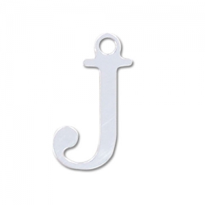 Breloque lettre J - 15 mm en Argent 925 x1