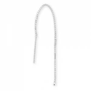 Chaines d'oreilles maille Venitienne boules 80 mm en Argent 925 x2