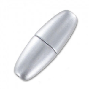 Fermoir aimanté 31 mm pour cordon 3 mm argenté mat x1
