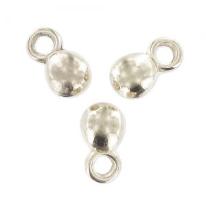 Breloques boules 7 mm Placage Argent fin vieilli x10