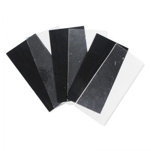 Assortiment de plaques de verre Murano COE104 5x10 cm Noir/Transparent