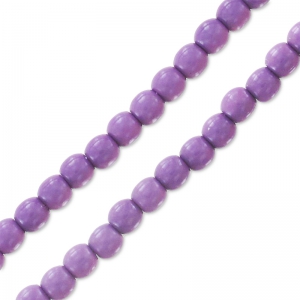 Perles en verre tchèque rondes Shiny 2 mm Hollyhock Purple x150