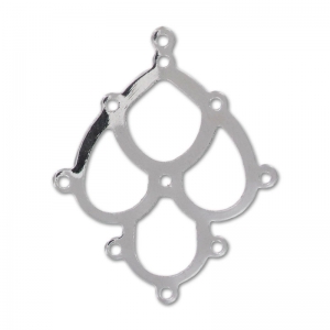 Intercalaire/Chandelier à décorer 26 mm rhodié x2