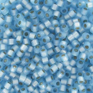 Miyuki Delica 11/0 DB0628 - Dyed Aqua Silver Lined Alabaster x8g