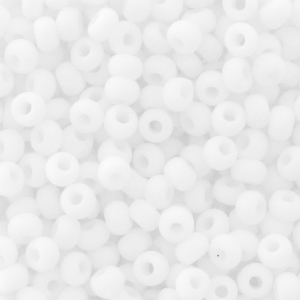 Preciosa Perles rocailles 11/0 2 mm - Blanc Opaque Mat x20g