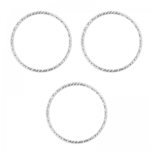 Anneaux travaillés 13mm en Argent 925 x5
