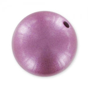 Perle ronde poudrée 16 mm Lilas x1