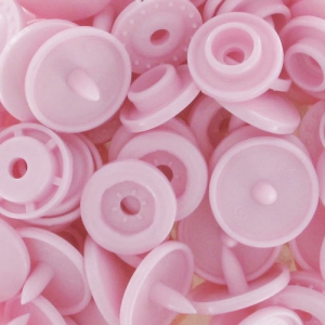 Boutons pressions BabySnap type KAM ronds 12,4 mm Rose Layette x30