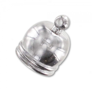 Embout en résine CCB pour corde 12mm rhodié x1