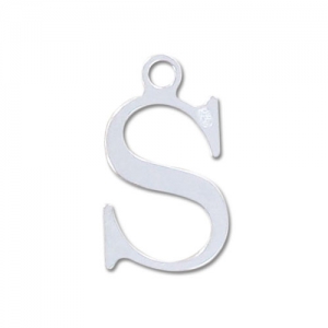 Breloque lettre S - 15 mm en Argent 925 x1