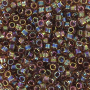Miyuki Delica 11/0 DB0091 - Berry Lined Light Topaz AB x8g