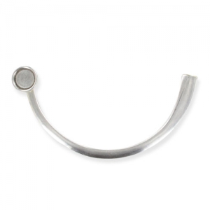 Demi tour de cou 13,5 cm porte cabochon pour cordon argenté vieilli