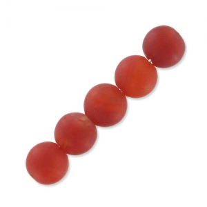 Perles rondes 6 mm Agate de feu Cracked 6 mm x15