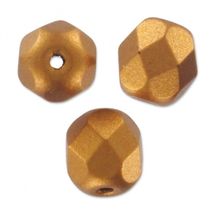 Facettes 6 mm Golden Mat x25