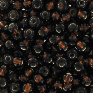 Preciosa Perles rocailles 11/0 2 mm - Smoked Topaz Silver Lined x20g