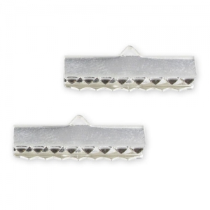 Embouts à serrer 20 mm en Argent 925 x2