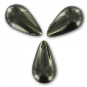 Gouttes nacrées 9x16 mm Dark Khaki x10