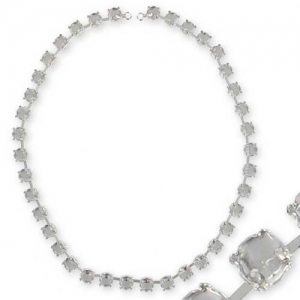 Tour de cou 38 sertis pour cabochon PureCrystal 1028/1122 6 mm - Rhodié x1