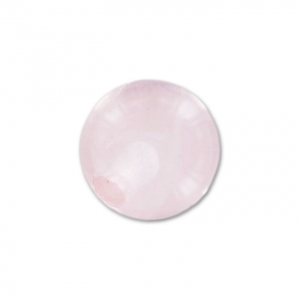 Rondes semi-percées  6 mm Quartz Rose x2