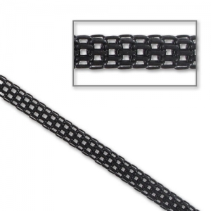 Chaîne maille résille 3,2 mm Noir x1,2m