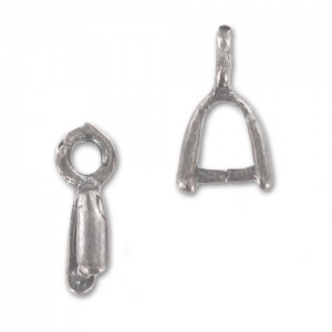 Attaches pendentifs  9 mm argenté vieilli x4