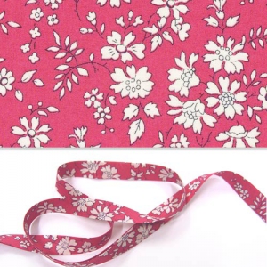 Biais en tissu Liberty - Capel - Géranium x1m