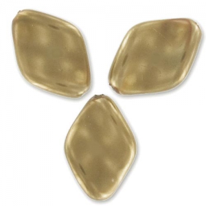 Perles torsadées nacrées 19x13 mm Bronze x10