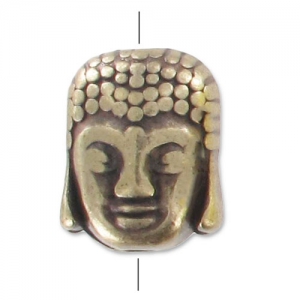 Tête de Bouddha 10 mm bronze