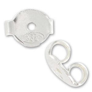 Poussettes Poussoirs embouts pour clous d'oreilles en Argent 925 x6