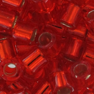 Miyuki Delica 8/0 DBL0043 -  Silver Lined Flame Red x8g